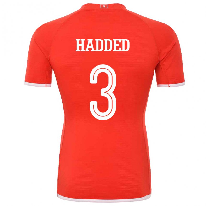 Kinder Tunesische Rayen Hadded #3 Rot Heimtrikot Trikot 22-24 T-shirt Schweiz