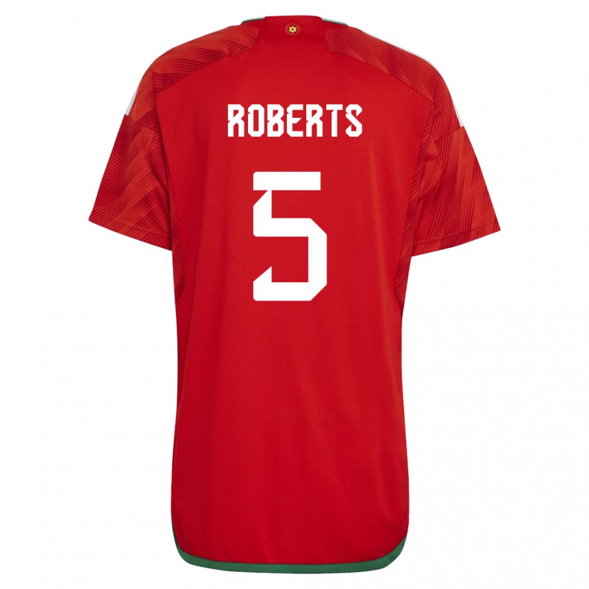 Kinder Walisische Rhiannon Roberts #5 Rot Heimtrikot Trikot 22-24 T-shirt Schweiz