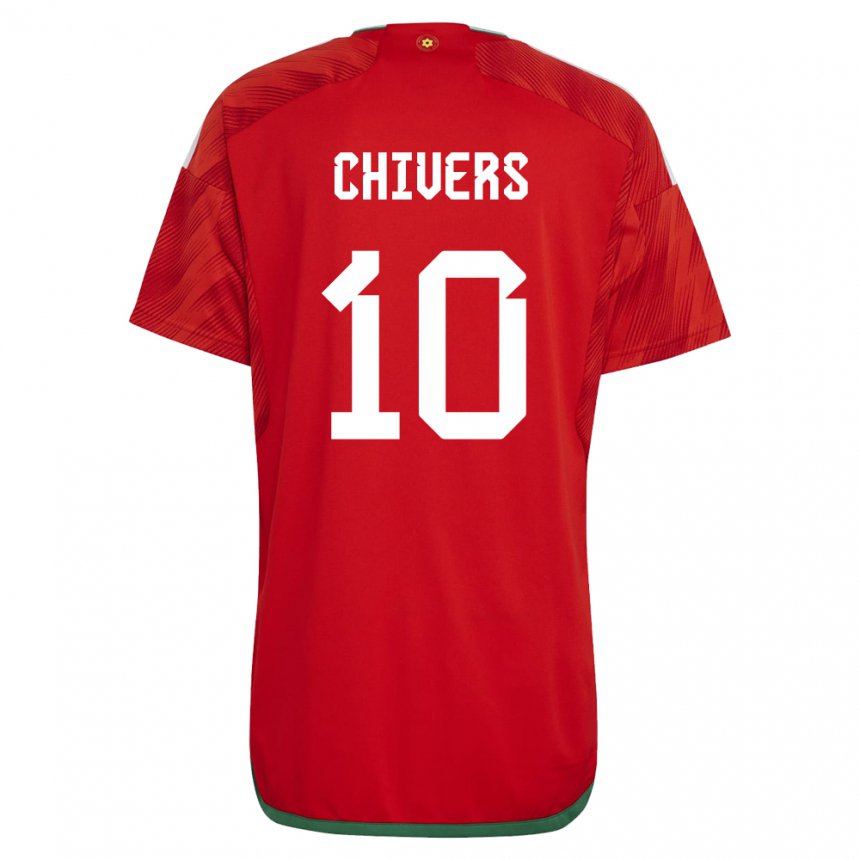 Kinder Walisische Chloe Chivers #10 Rot Heimtrikot Trikot 22-24 T-shirt Schweiz