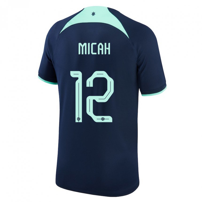 Kinder Australische Teagan Micah #12 Dunkelblau Auswärtstrikot Trikot 22-24 T-shirt Schweiz