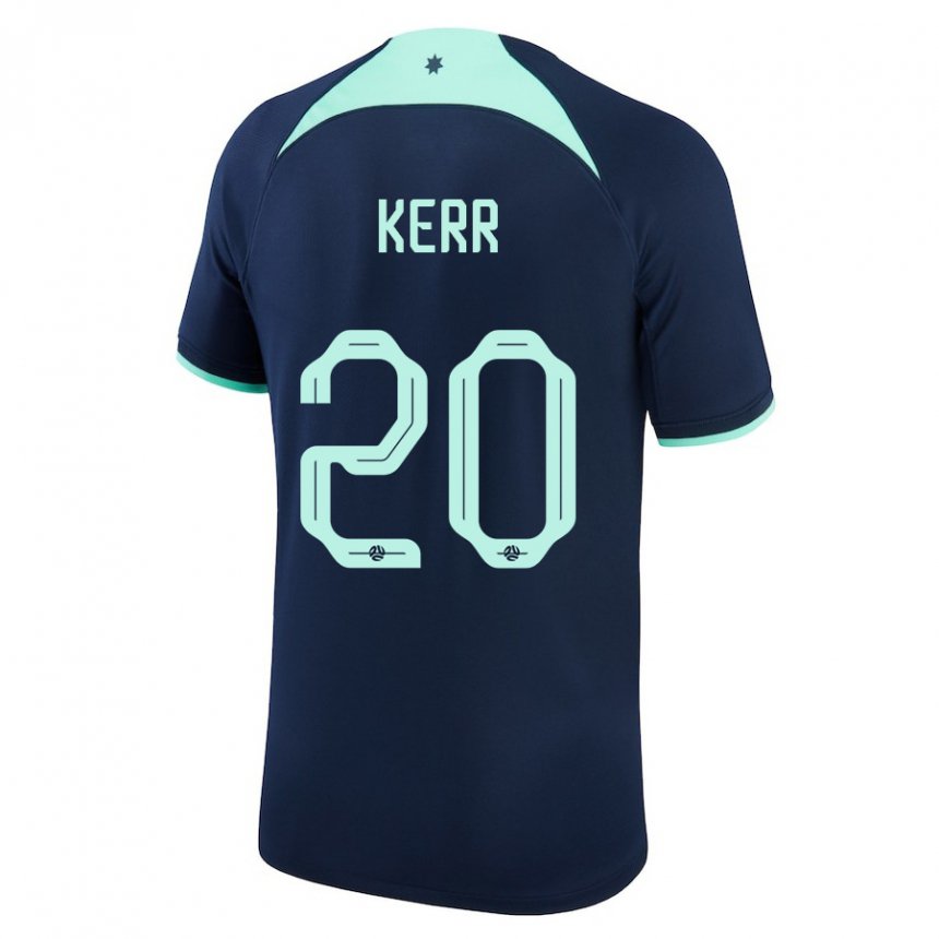 Kinder Australische Sam Kerr #20 Dunkelblau Auswärtstrikot Trikot 22-24 T-shirt Schweiz