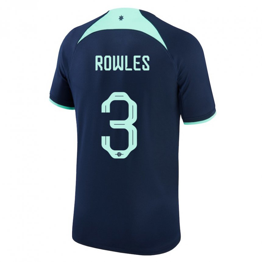 Kinder Australische Kye Rowles #3 Dunkelblau Auswärtstrikot Trikot 22-24 T-shirt Schweiz