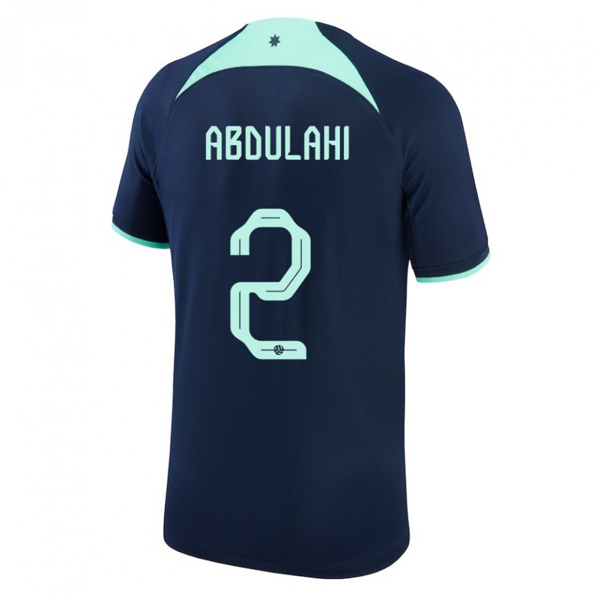 Enfant Maillot Australie Idrus Abdulahi #2 Bleu Foncé Tenues Extérieur 22-24 T-shirt Suisse