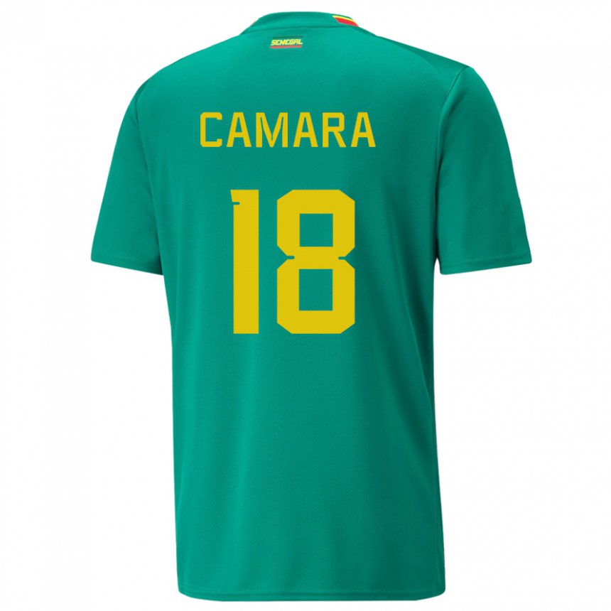 Enfant Maillot Sénégal Meta Camara #18 Vert Tenues Extérieur 22-24 T-shirt Suisse