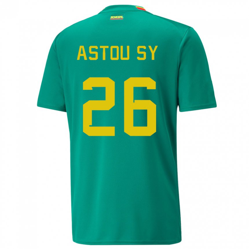 Kinder Senegalesische Astou Sy #26 Grün Auswärtstrikot Trikot 22-24 T-shirt Schweiz