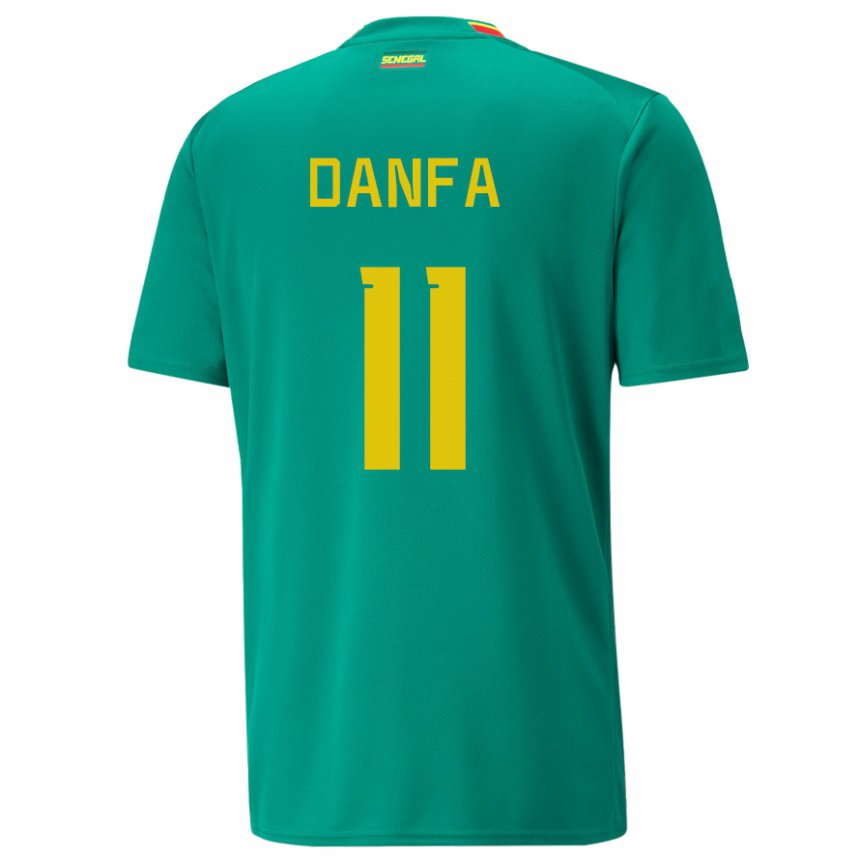 Kinder Senegalesische Mamadou Danfa #11 Grün Auswärtstrikot Trikot 22-24 T-shirt Schweiz
