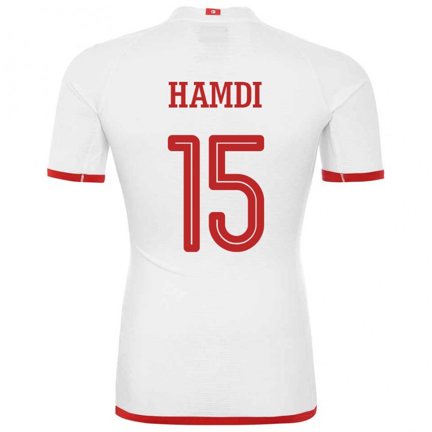 Kinder Tunesische Hanna Hamdi #15 Weiß Auswärtstrikot Trikot 22-24 T-shirt Schweiz