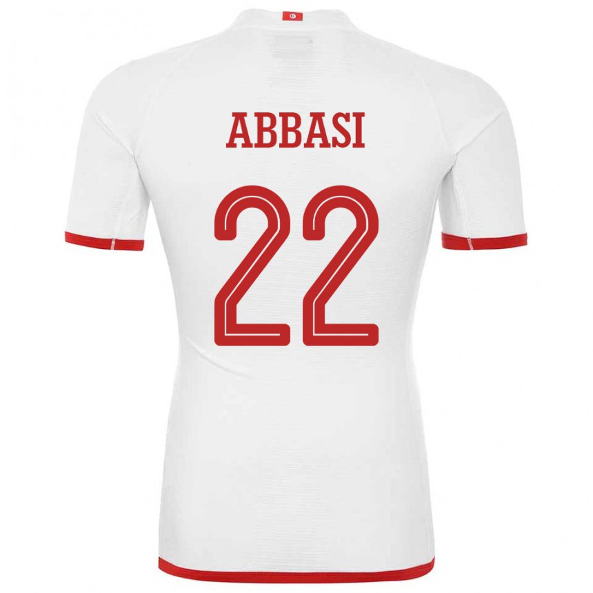 Enfant Maillot Tunisie Bechir Abbasi #22 Blanc Tenues Extérieur 22-24 T-shirt Suisse