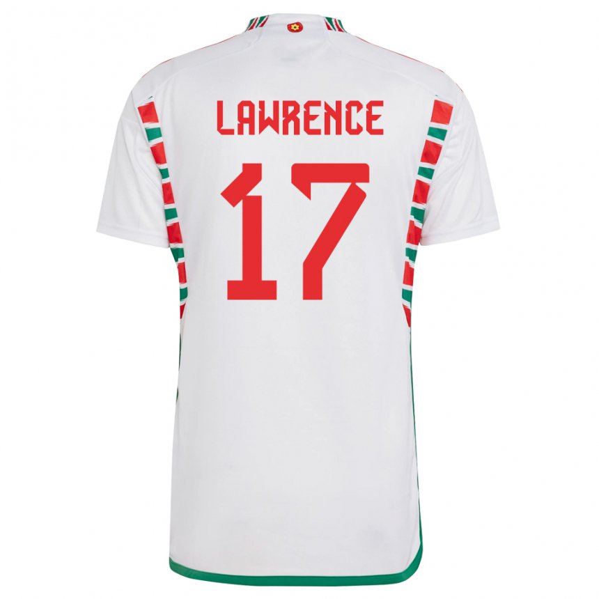 Kinder Walisische Nadia Lawrence #17 Weiß Auswärtstrikot Trikot 22-24 T-shirt Schweiz