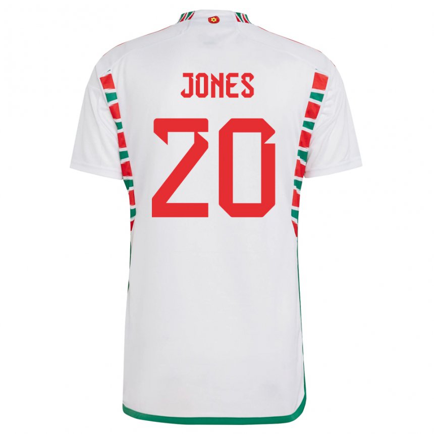 Kinder Walisische Carrie Jones #20 Weiß Auswärtstrikot Trikot 22-24 T-shirt Schweiz