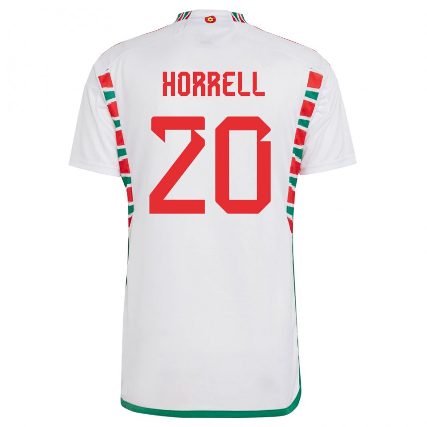 Kinder Walisische Grace Horrell #20 Weiß Auswärtstrikot Trikot 22-24 T-shirt Schweiz
