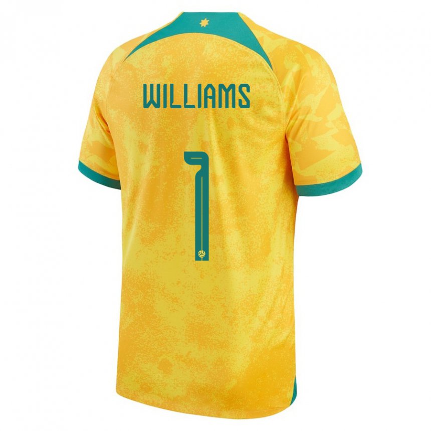 Herren Australische Lydia Williams #1 Gold Heimtrikot Trikot 22-24 T-shirt Schweiz