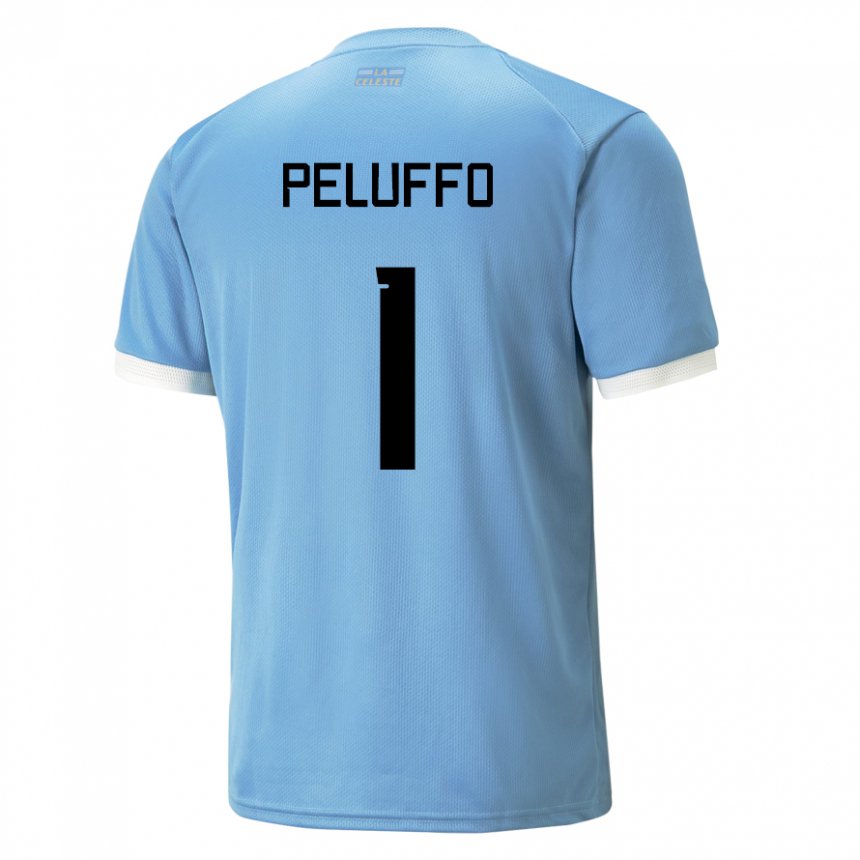 Herren Uruguayische Daniel Peluffo #1 Blau Heimtrikot Trikot 22-24 T-shirt Schweiz