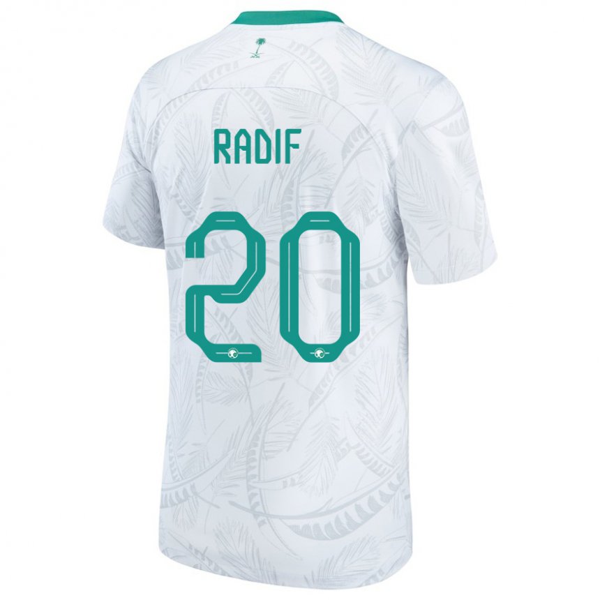 Homme Maillot Arabie Saoudite Abdullah Radif #20 Blanc Tenues Domicile 22-24 T-shirt Suisse