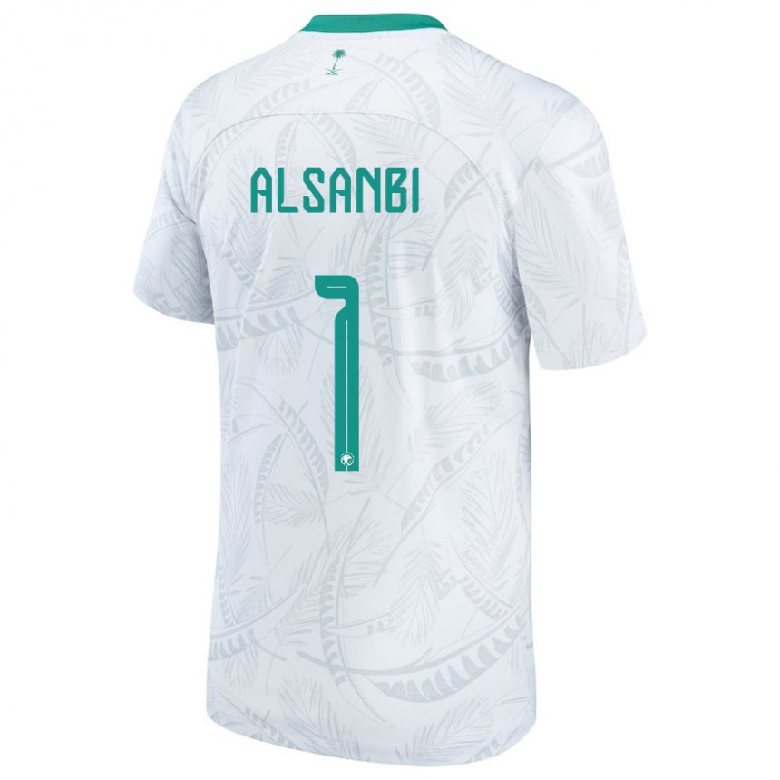 Herren Saudi-arabische Abdulrahman Alsanbi #1 Weiß Heimtrikot Trikot 22-24 T-shirt Schweiz