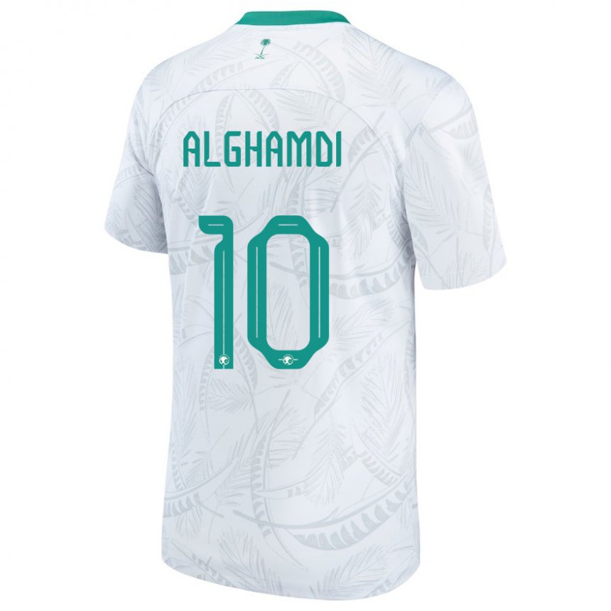 Herren Saudi-arabische Ahmad Alghamdi #10 Weiß Heimtrikot Trikot 22-24 T-shirt Schweiz