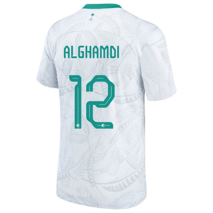 Homme Maillot Arabie Saoudite Faisal Alghamdi #12 Blanc Tenues Domicile 22-24 T-shirt Suisse