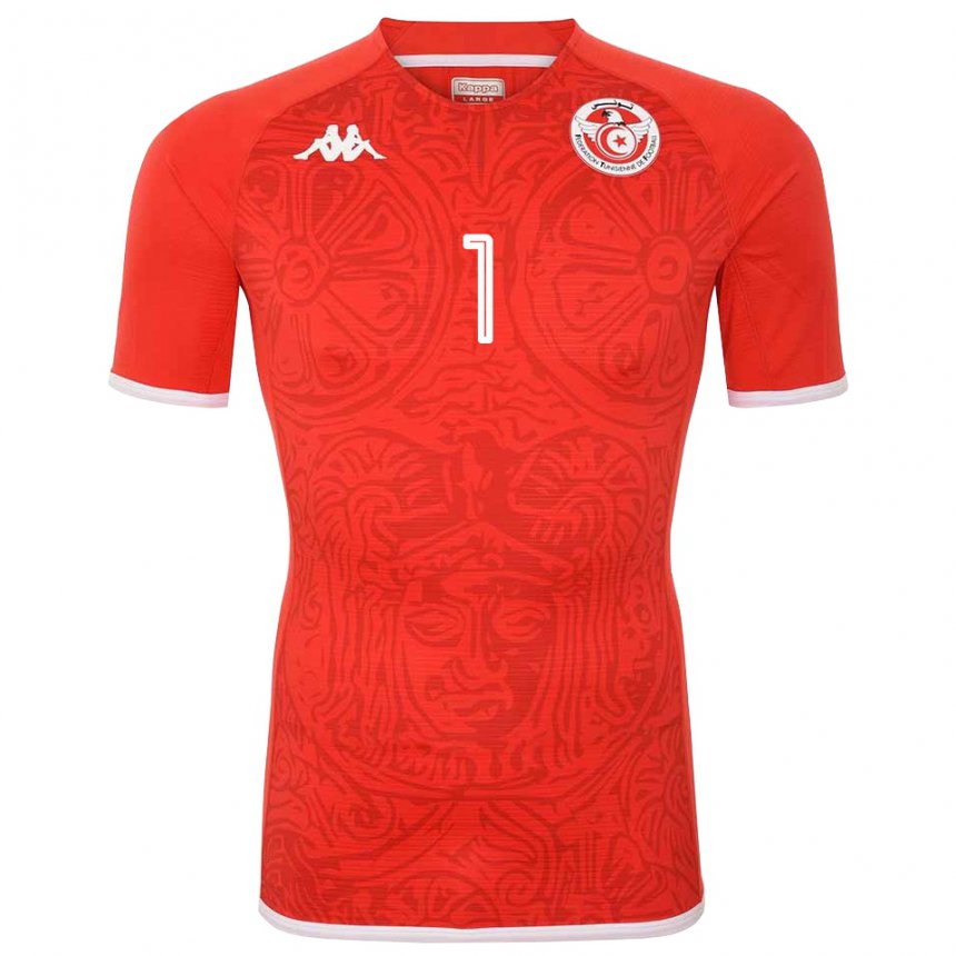 Homme Maillot Tunisie Wassim Maghzouani #1 Rouge Tenues Domicile 22-24 T-shirt Suisse