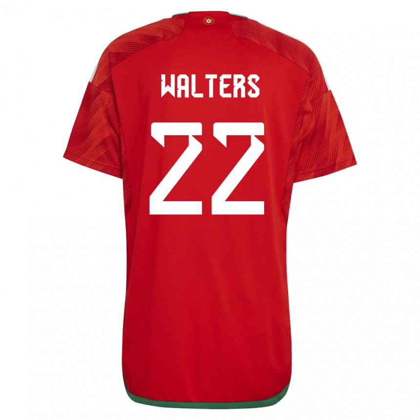 Herren Walisische Georgia Walters #22 Rot Heimtrikot Trikot 22-24 T-shirt Schweiz