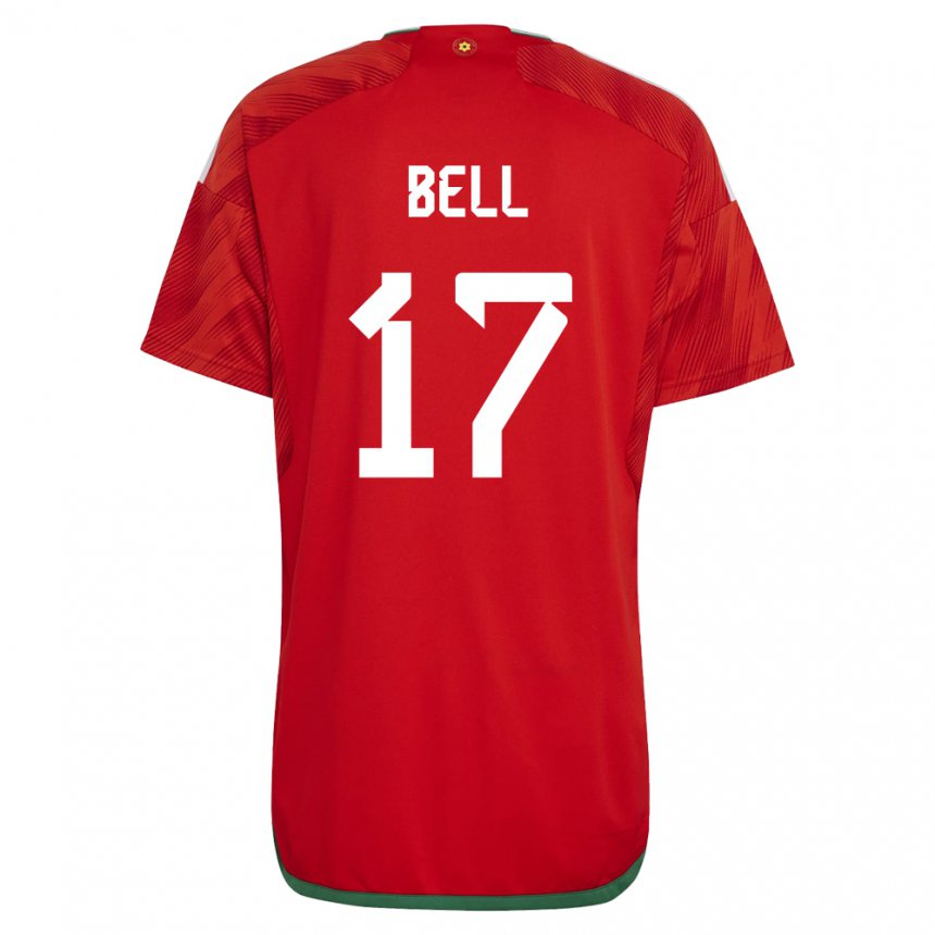Herren Walisische Zac Bell #17 Rot Heimtrikot Trikot 22-24 T-shirt Schweiz