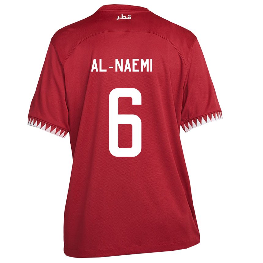 Herren Katarische Reem Al Naemi #6 Kastanienbraun Heimtrikot Trikot 22-24 T-shirt Schweiz