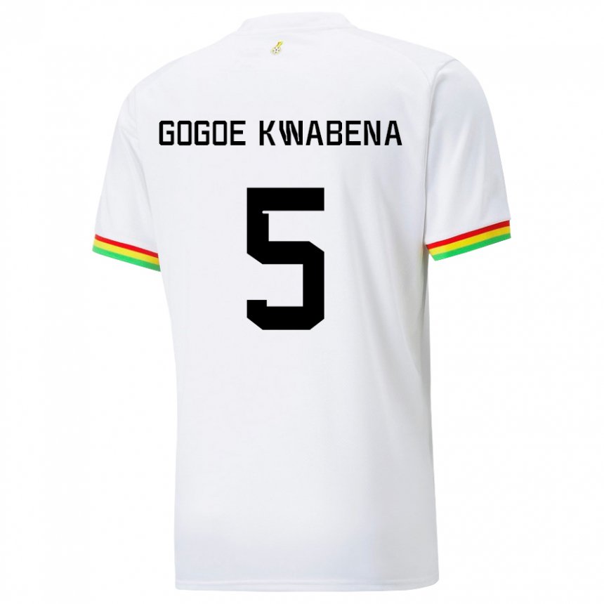 Herren Ghanaische Boahen Gogoe Kwabena #5 Weiß Heimtrikot Trikot 22-24 T-shirt Schweiz