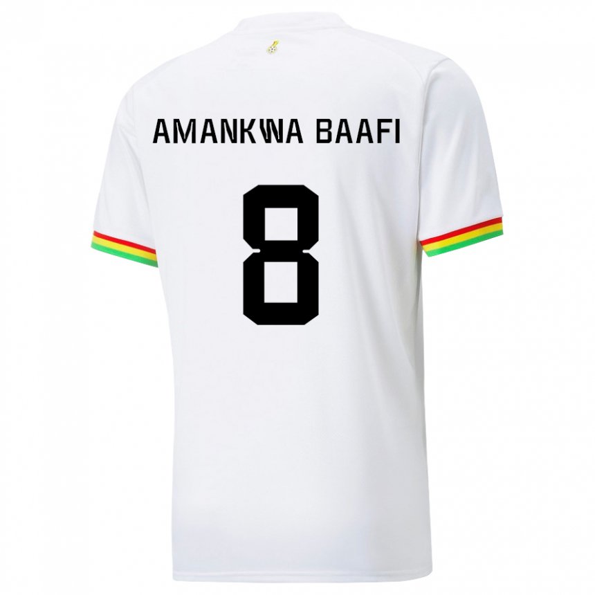 Herren Ghanaische Yaw Amankwa Baafi #8 Weiß Heimtrikot Trikot 22-24 T-shirt Schweiz