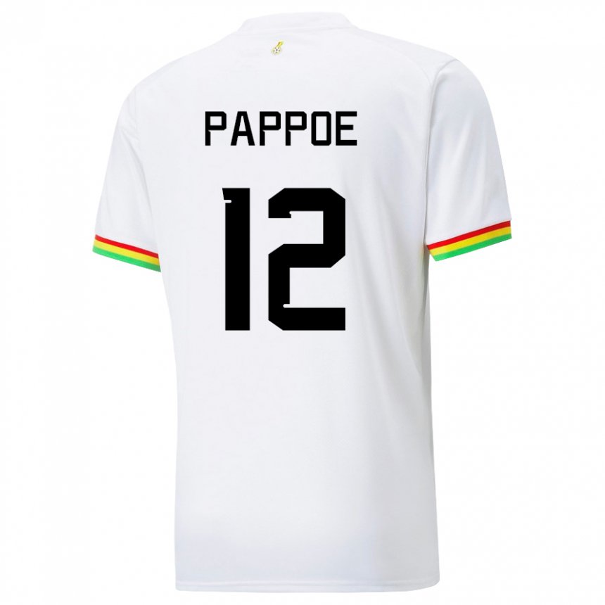 Herren Ghanaische Isaac Pappoe #12 Weiß Heimtrikot Trikot 22-24 T-shirt Schweiz