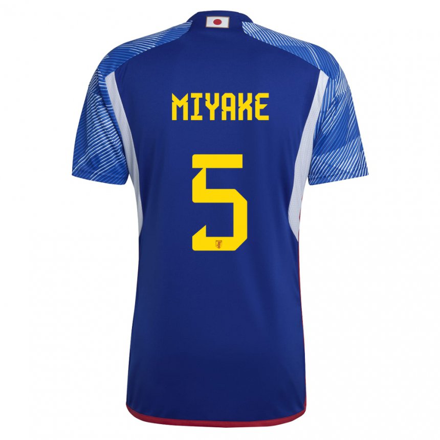 Herren Japanische Shiori Miyake #5 Königsblau Heimtrikot Trikot 22-24 T-shirt Schweiz