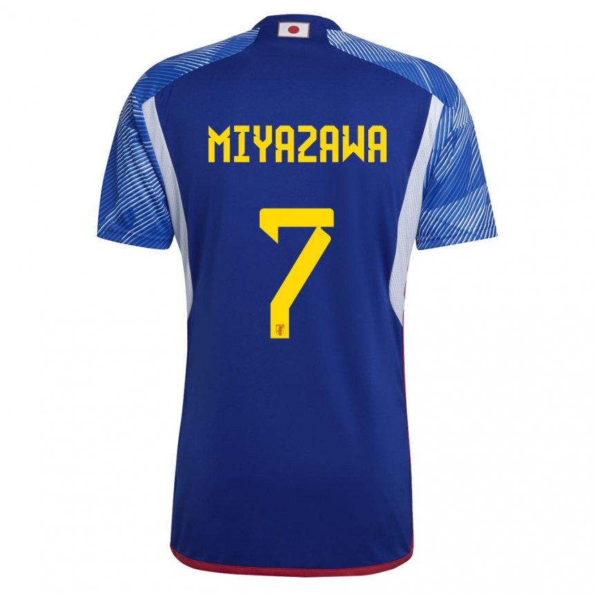 Herren Japanische Hinata Miyazawa #7 Königsblau Heimtrikot Trikot 22-24 T-shirt Schweiz