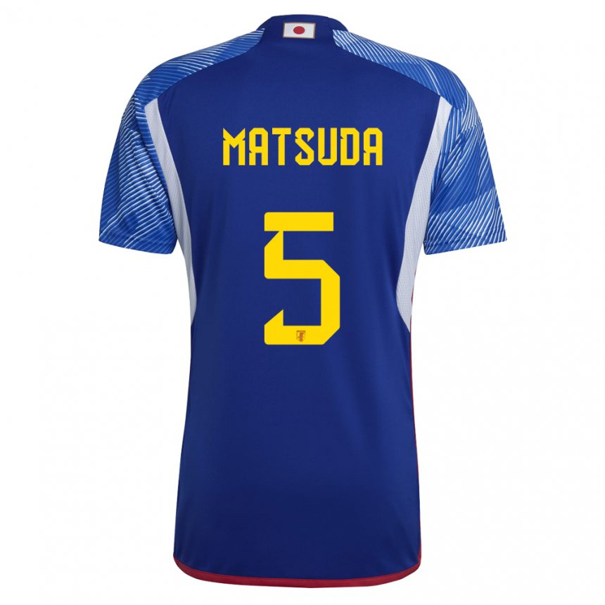 Herren Japanische Hayate Matsuda #5 Königsblau Heimtrikot Trikot 22-24 T-shirt Schweiz