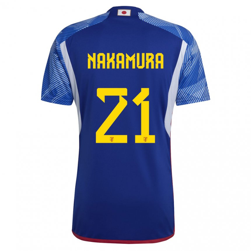 Herren Japanische Jiro Nakamura #21 Königsblau Heimtrikot Trikot 22-24 T-shirt Schweiz