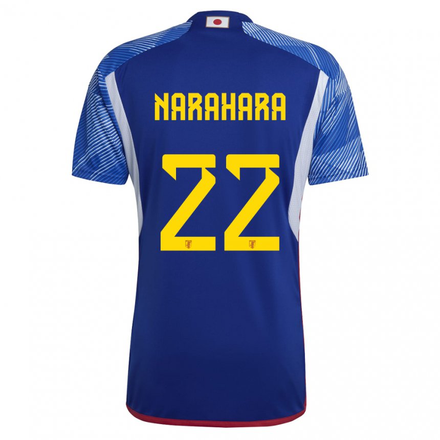 Herren Japanische Yoshiki Narahara #22 Königsblau Heimtrikot Trikot 22-24 T-shirt Schweiz