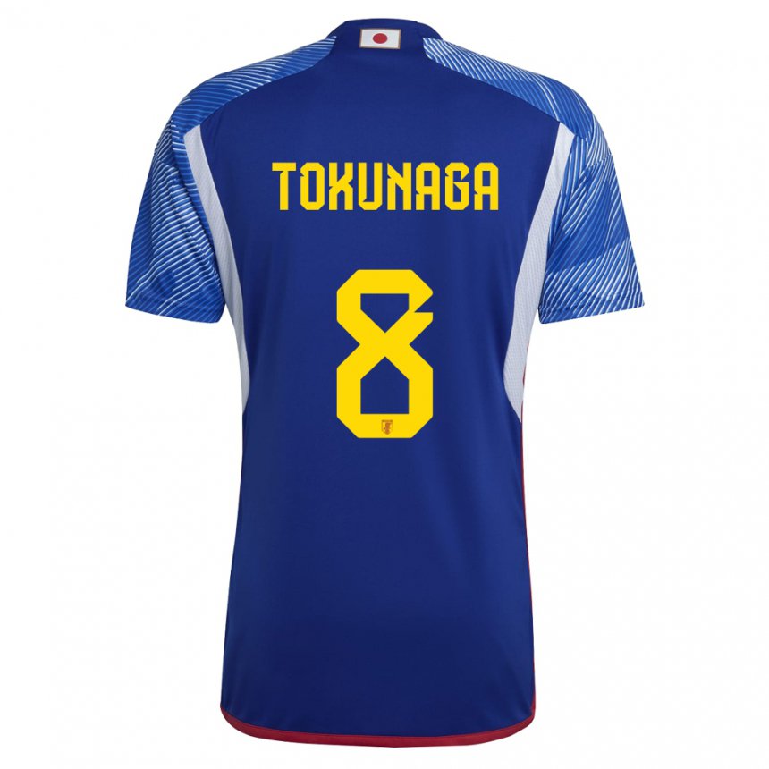 Homme Maillot Japon Ryo Tokunaga #8 Bleu Royal Tenues Domicile 22-24 T-shirt Suisse