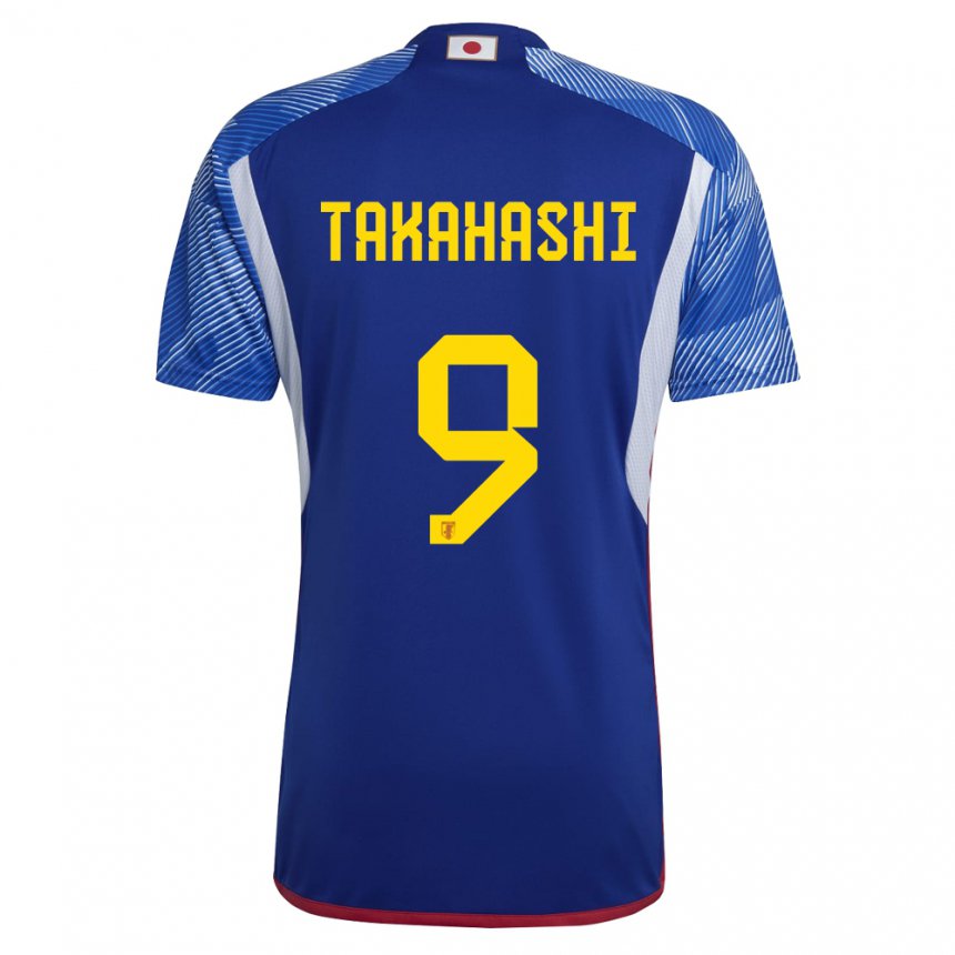 Homme Maillot Japon Hikaru Takahashi #9 Bleu Royal Tenues Domicile 22-24 T-shirt Suisse