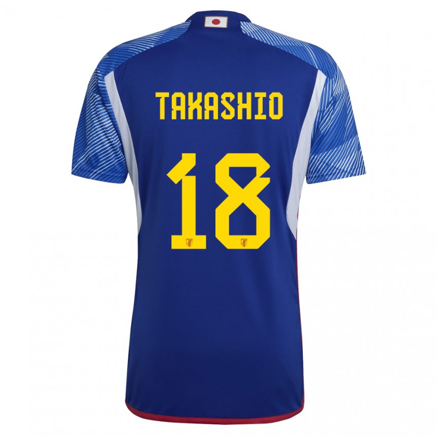 Herren Japanische Hayase Takashio #18 Königsblau Heimtrikot Trikot 22-24 T-shirt Schweiz