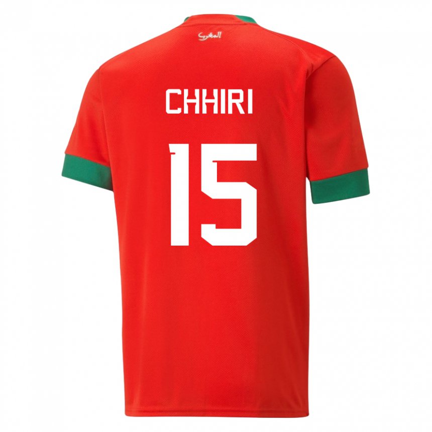 Herren Marokkanische Ghizlane Chhiri #15 Rot Heimtrikot Trikot 22-24 T-shirt Schweiz