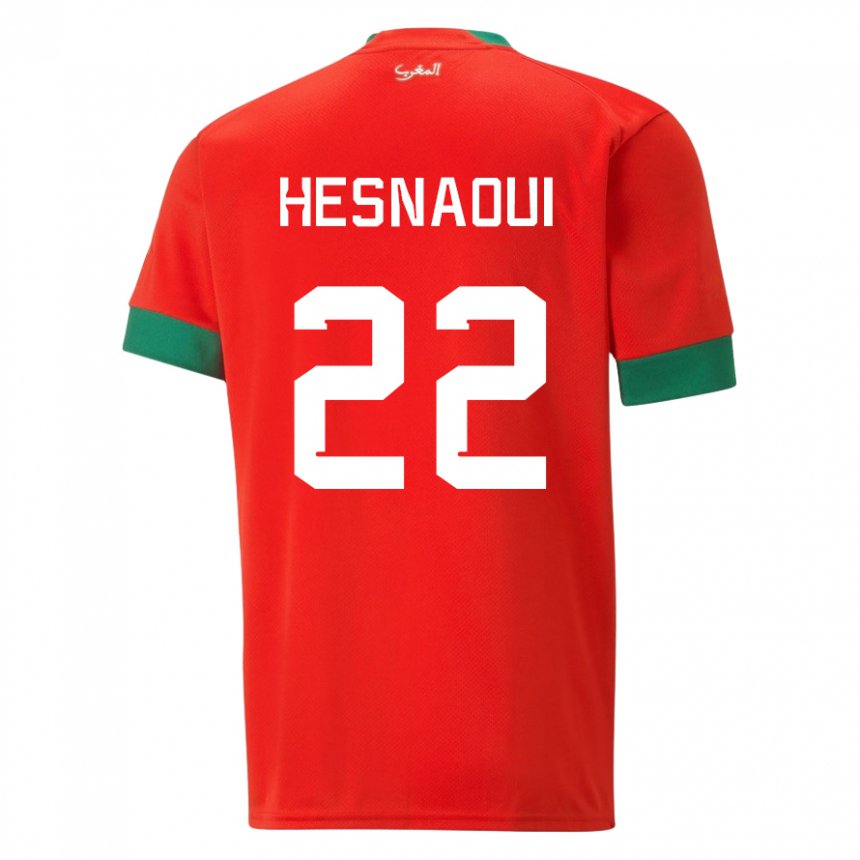 Herren Marokkanische Hind Hesnaoui #22 Rot Heimtrikot Trikot 22-24 T-shirt Schweiz