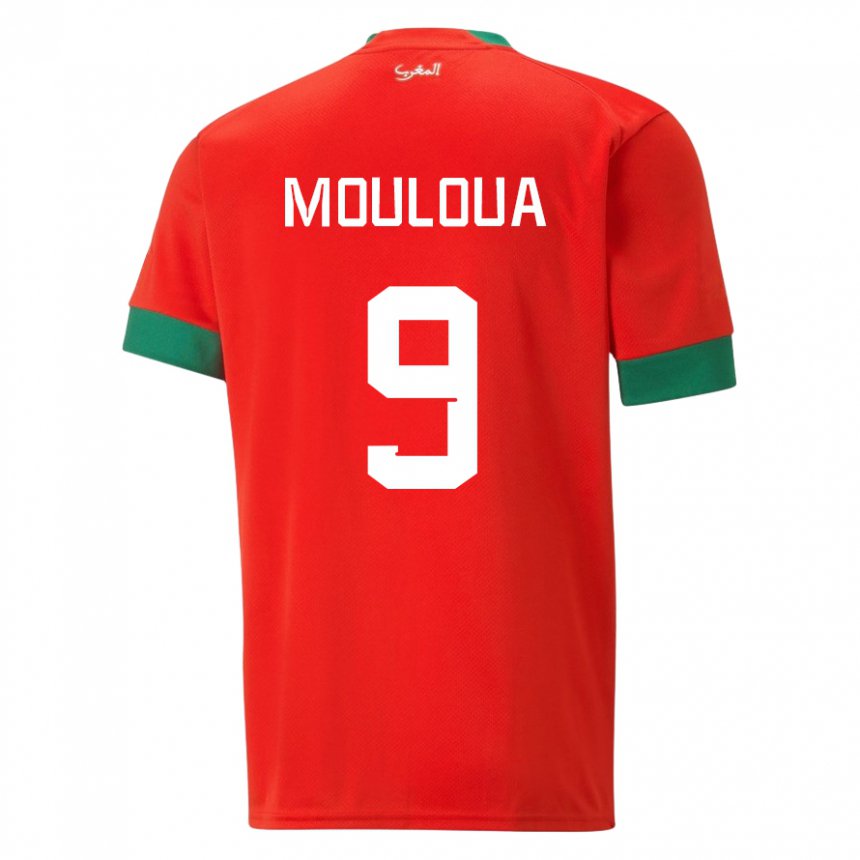 Herren Marokkanische Ayoub Mouloua #9 Rot Heimtrikot Trikot 22-24 T-shirt Schweiz