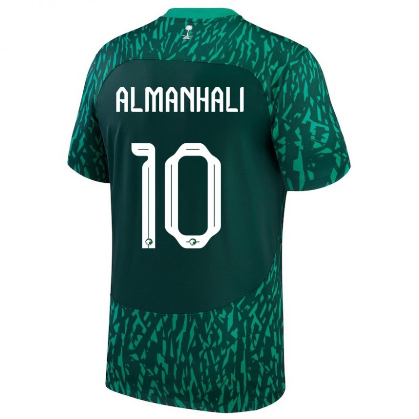 Herren Saudi-arabische Suwailem Almanhali #10 Dunkelgrün Auswärtstrikot Trikot 22-24 T-shirt Schweiz