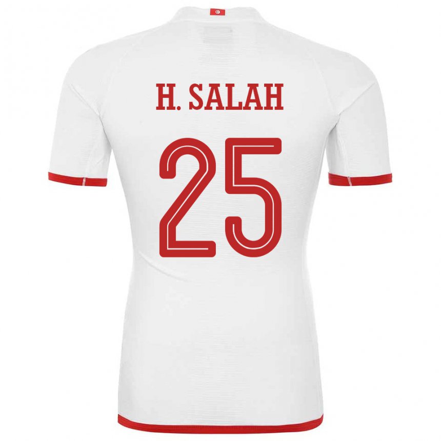 Homme Maillot Tunisie Heni Ben Salah #25 Blanc Tenues Extérieur 22-24 T-shirt Suisse