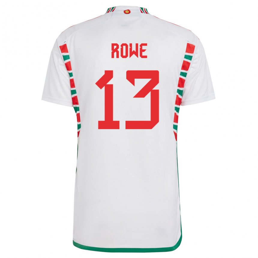 Herren Walisische Rachel Rowe #13 Weiß Auswärtstrikot Trikot 22-24 T-shirt Schweiz