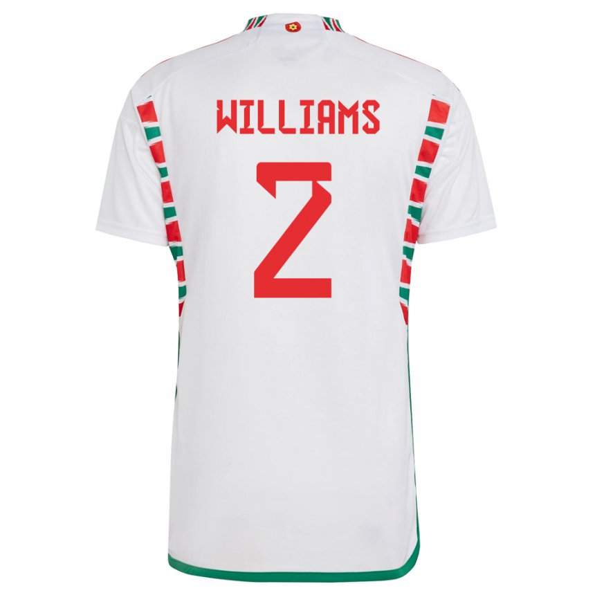 Herren Walisische Alex Williams #2 Weiß Auswärtstrikot Trikot 22-24 T-shirt Schweiz