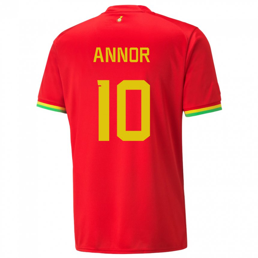 Herren Ghanaische Emmanuel Annor #10 Rot Auswärtstrikot Trikot 22-24 T-shirt Schweiz