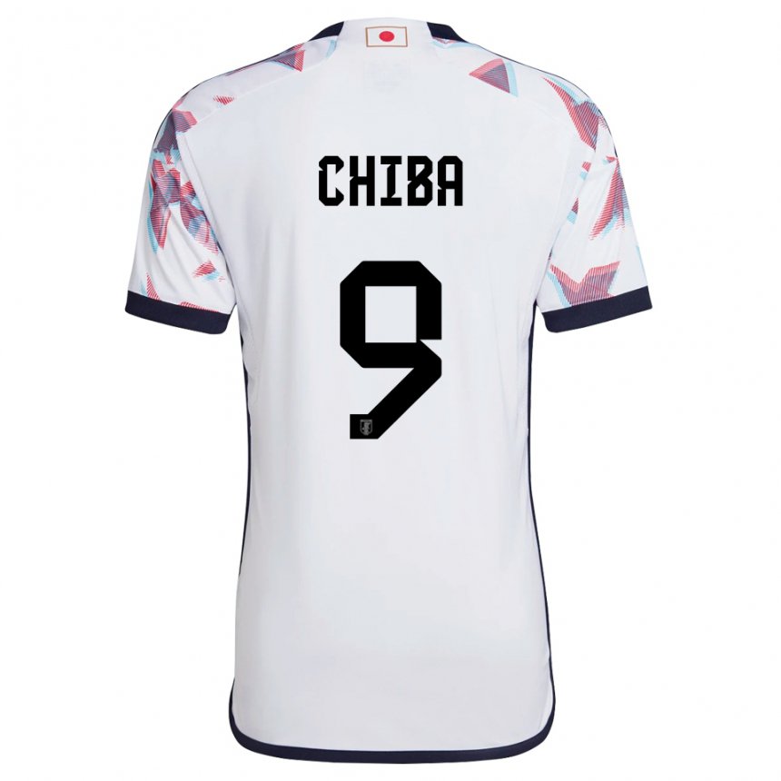 Homme Maillot Japon Kanta Chiba #9 Blanc Tenues Extérieur 22-24 T-shirt Suisse