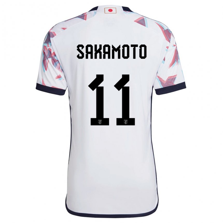 Homme Maillot Japon Isa Sakamoto #11 Blanc Tenues Extérieur 22-24 T-shirt Suisse