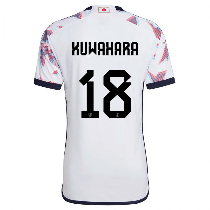 Herren Japanische Rikuto Kuwahara #18 Weiß Auswärtstrikot Trikot 22-24 T-shirt Schweiz