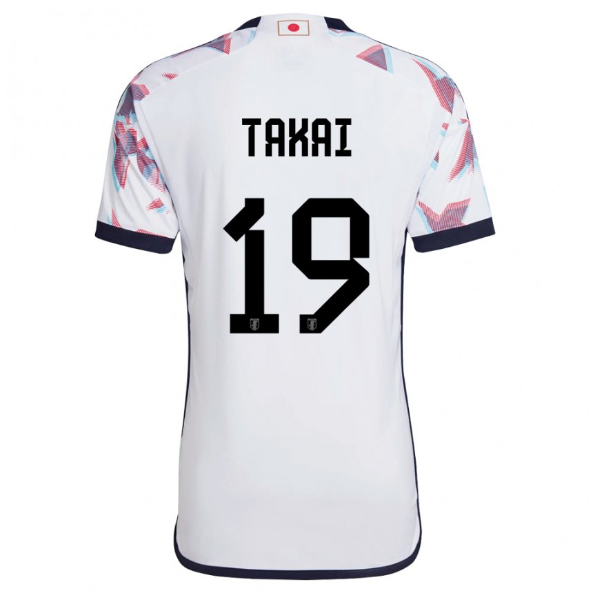 Homme Maillot Japon Kota Takai #19 Blanc Tenues Extérieur 22-24 T-shirt Suisse