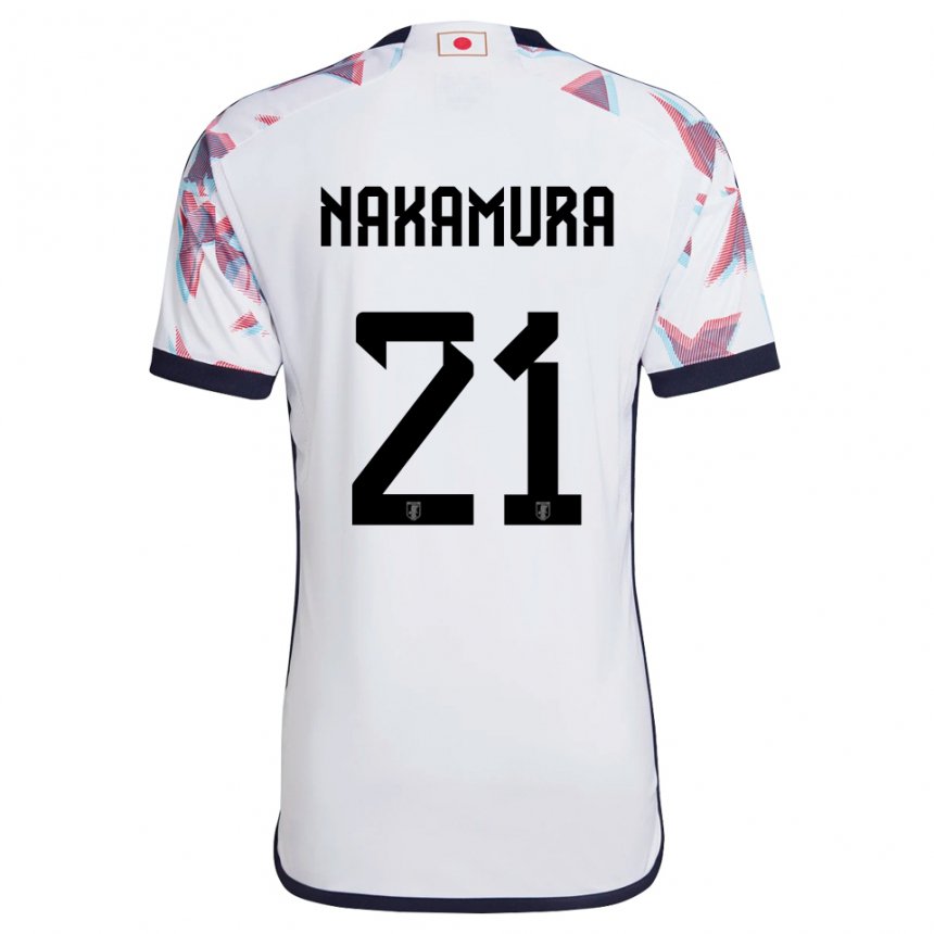 Homme Maillot Japon Jiro Nakamura #21 Blanc Tenues Extérieur 22-24 T-shirt Suisse