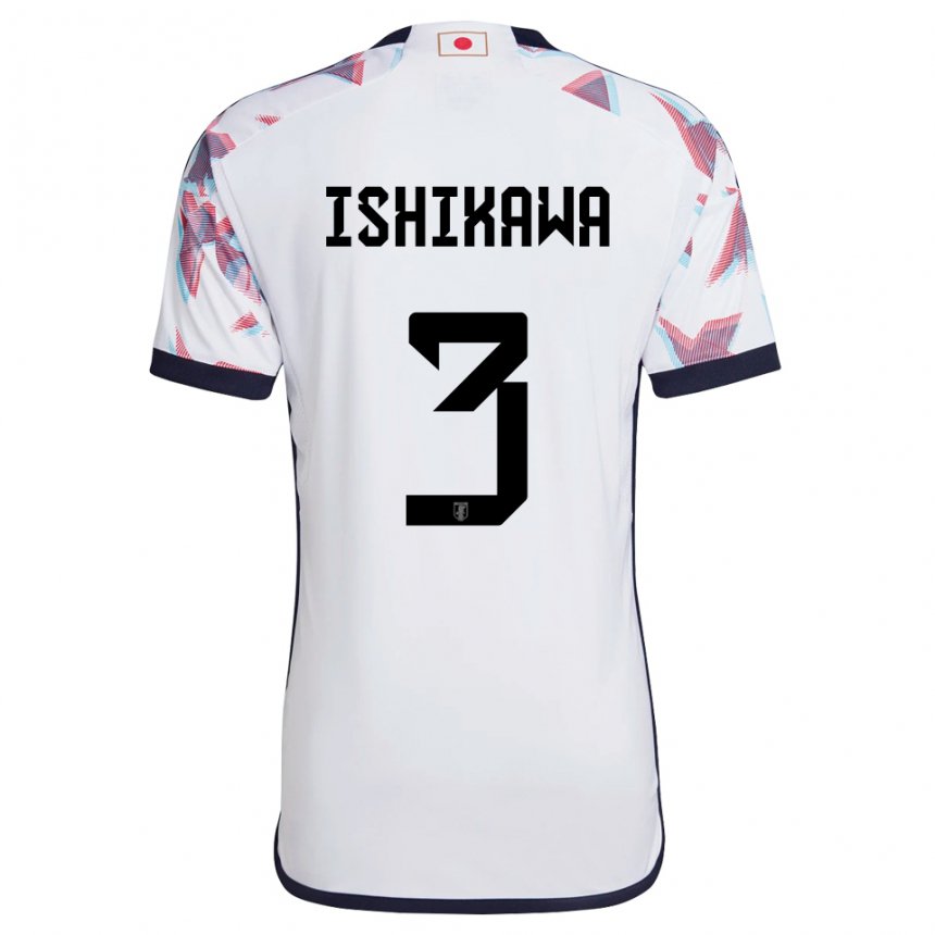 Herren Japanische Seita Ishikawa #3 Weiß Auswärtstrikot Trikot 22-24 T-shirt Schweiz